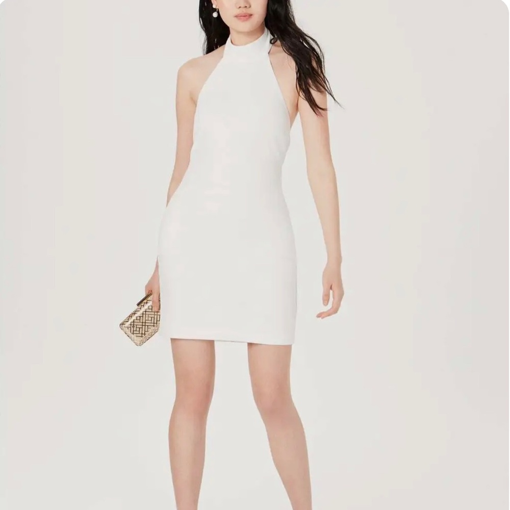 Teeze Me Juniors Mini Halter Dress in White Size 3-4